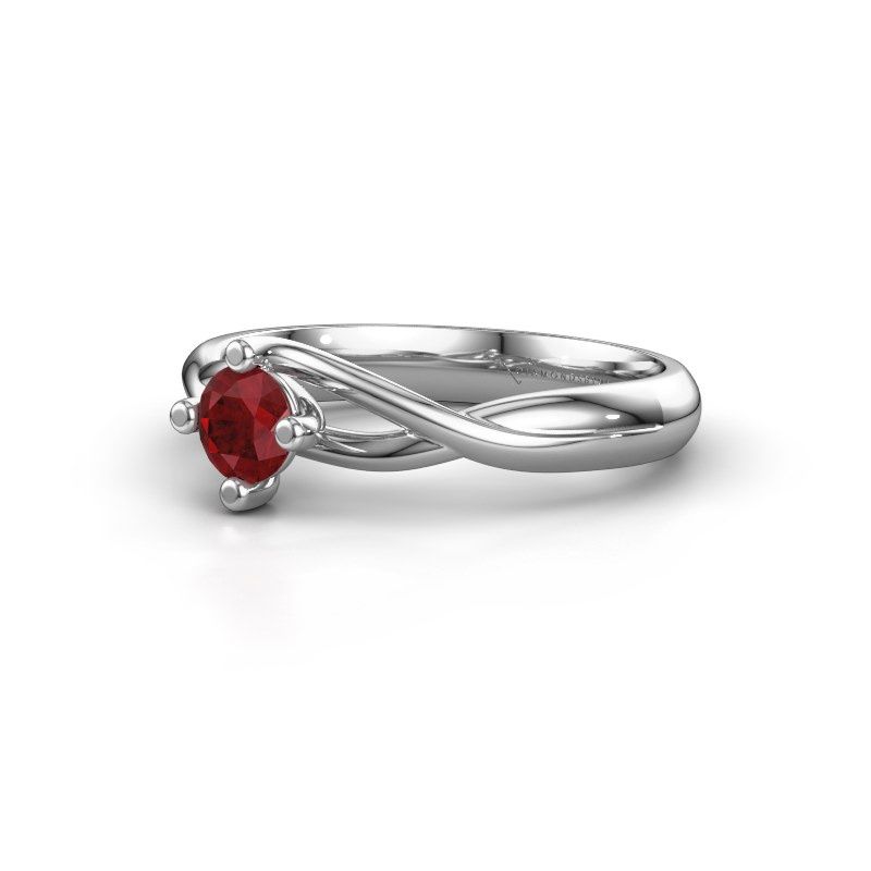 Image of Ring Paulien<br/>585 white gold<br/>Ruby 4.2 mm