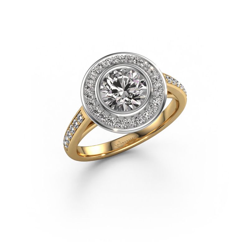 Engagement ring Noud 2 RND 585 gold diamond 1.309 crt