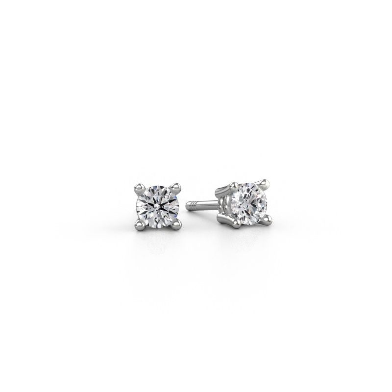 Stud earrings Jannette 950 platinum lab grown diamond 0.25 crt