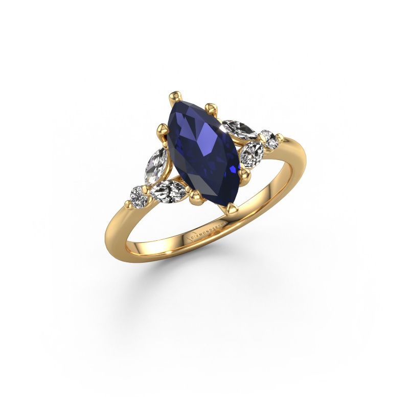 Verlobungsring Megan MRQ 585 Gold Saphir 11x5.5 mm