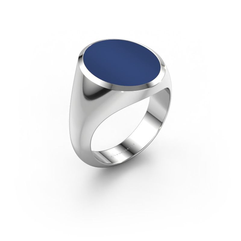 Signet ring Herman 6 950 platinum lapis 16x13 mm