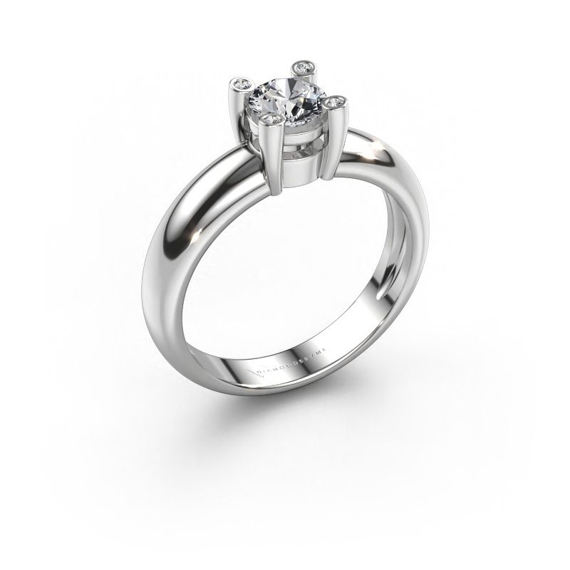 Ring Fleur 585 white gold lab grown diamond 0.42 crt
