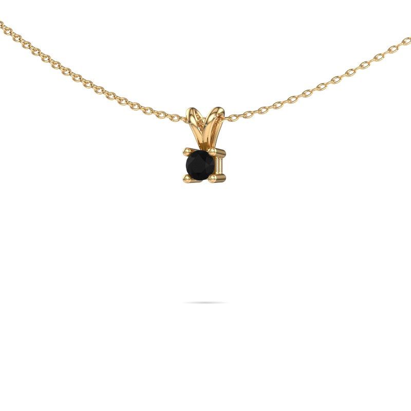 Necklace Eline 585 gold black diamond 0.60 crt