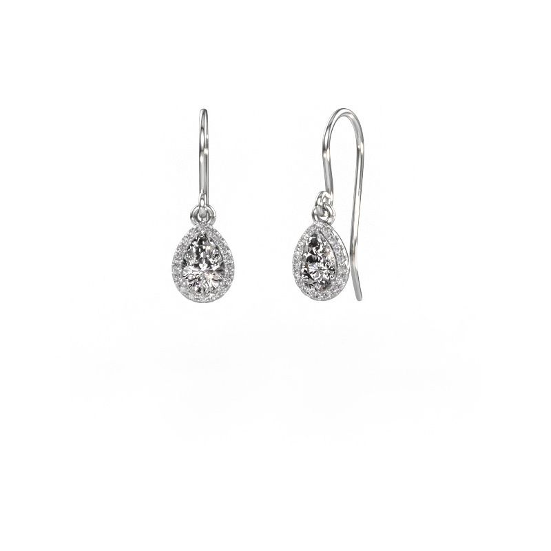 Pendants d'oreilles Seline per 950 platine diamant 0.65 crt