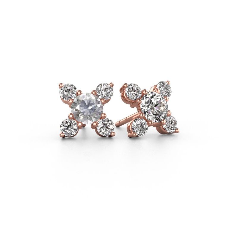 Earrings Nina 585 rose gold diamond 1.72 crt