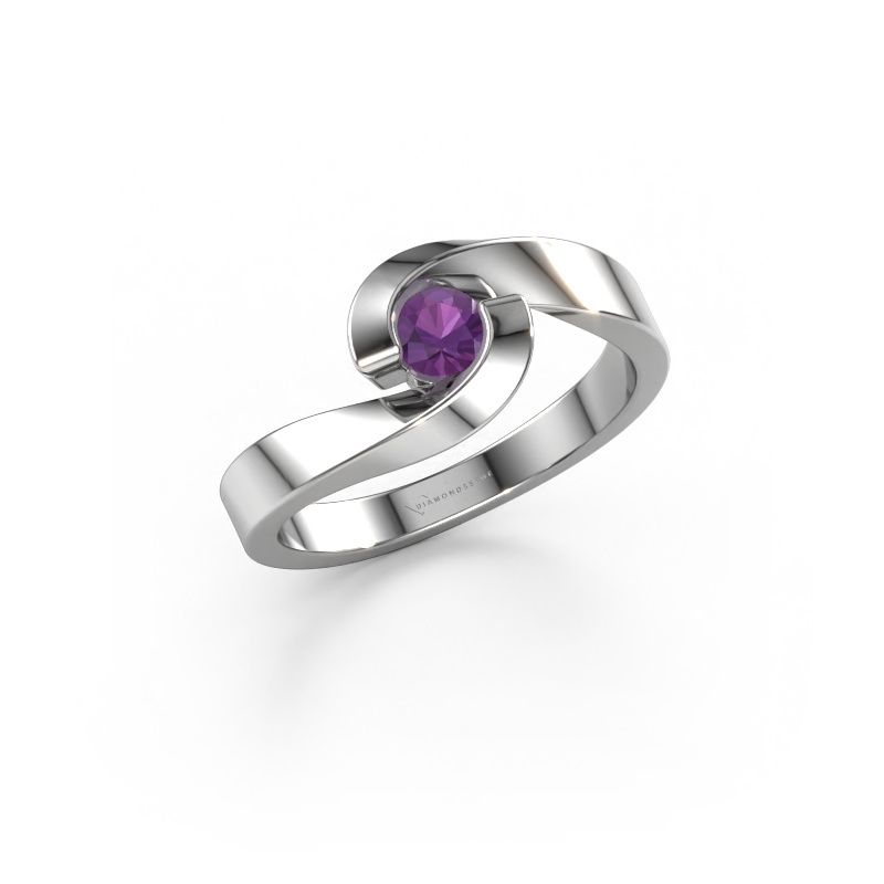Engagement ring Sheryl 950 platinum amethyst 3.7 mm