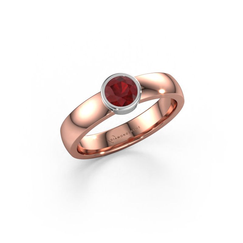 Ring Ise 1 585 rose gold ruby 4.7 mm
