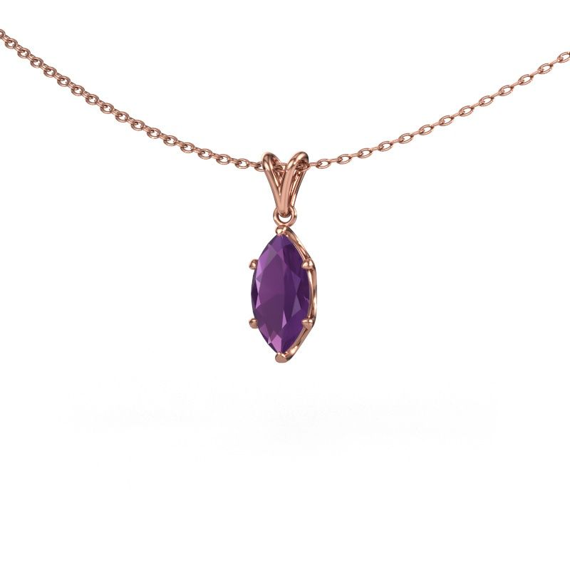Anhänger Sam MRQ 585 Roségold Amethyst 10x5 mm