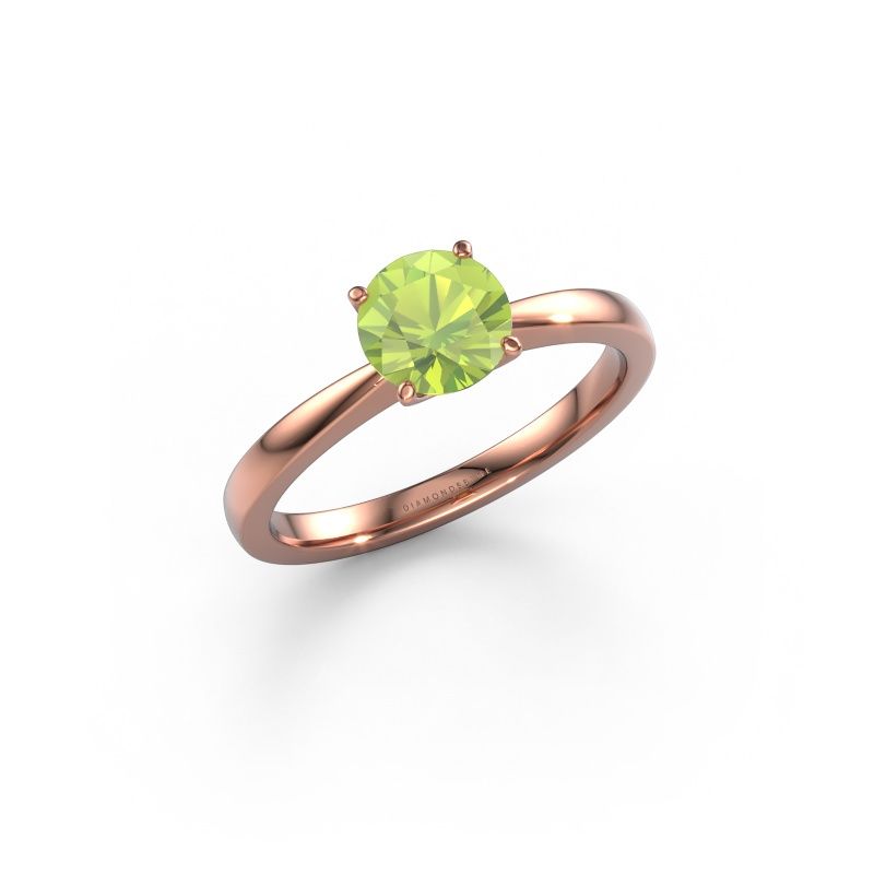 Engagement ring Kitty 585 rose gold peridot 6.2 mm