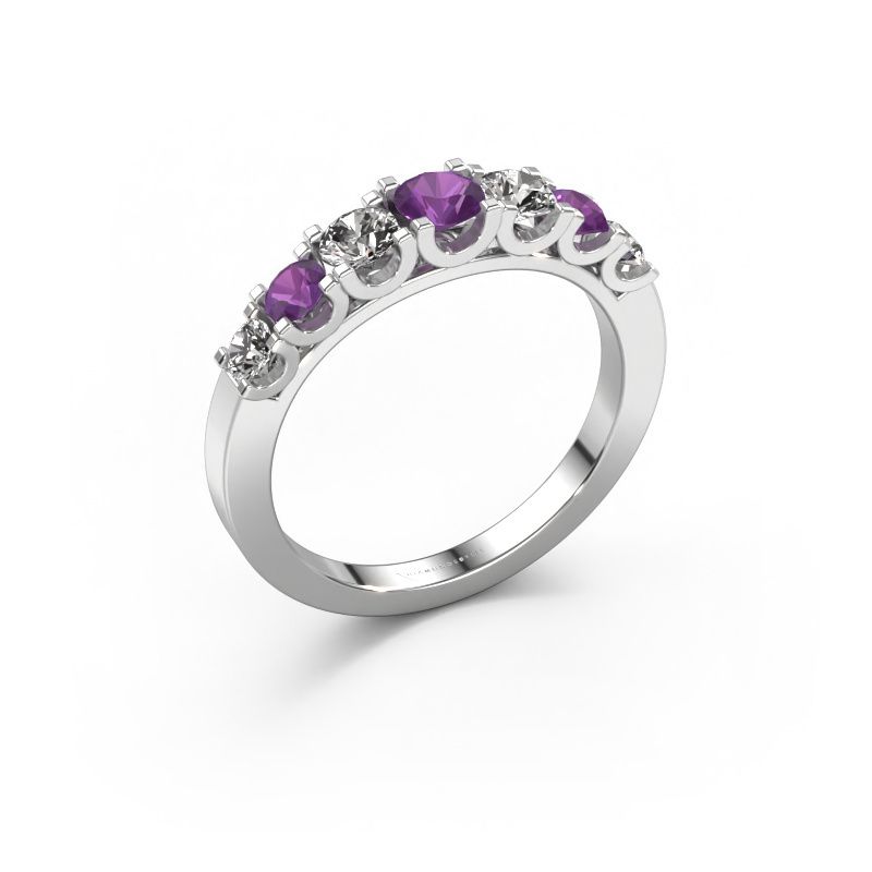Ring Selina 3 585 Weißgold Amethyst 3.7 mm
