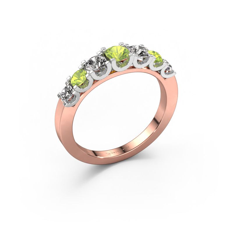 Ring Selina 3 585 Roségold Peridot 3.7 mm