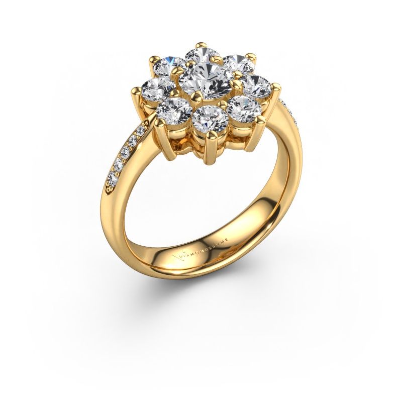 Anello di fidanzamento Camille 2 585 oro diamante lab grown 0.50 crt