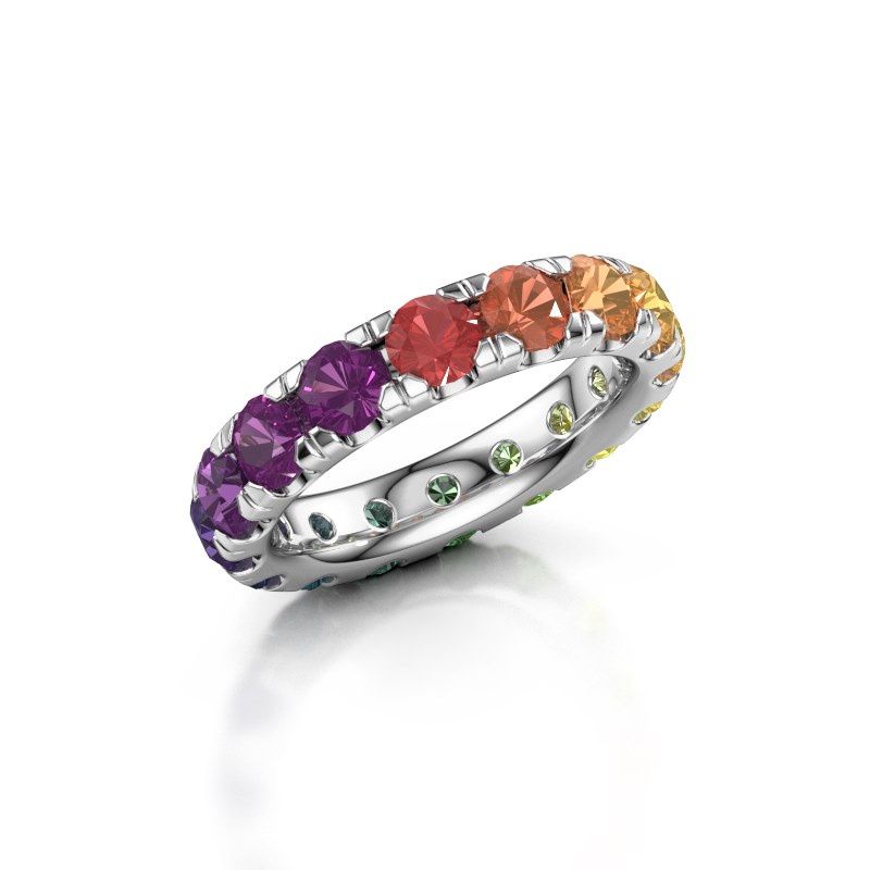 Bild von Vorsteckring jackie 4.0<br/>585 Weißgold<br/>rainbow saphir 1 4 mm