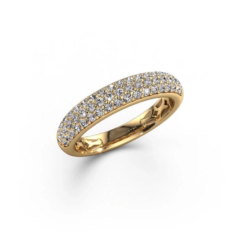 Bague Emely 4 585 or jaune zircone 1.4 mm
