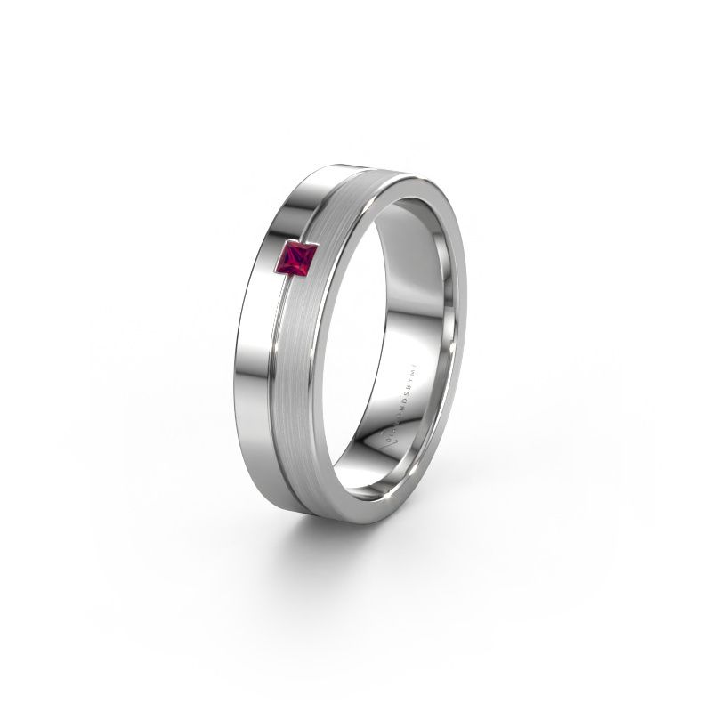 Ehering WH0201L15ASQPM 585 Weißgold Rhodolit ±5 x 1,7 mm
