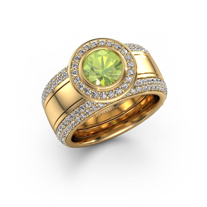 Ring Roxie 585 gold peridot 6.5 mm