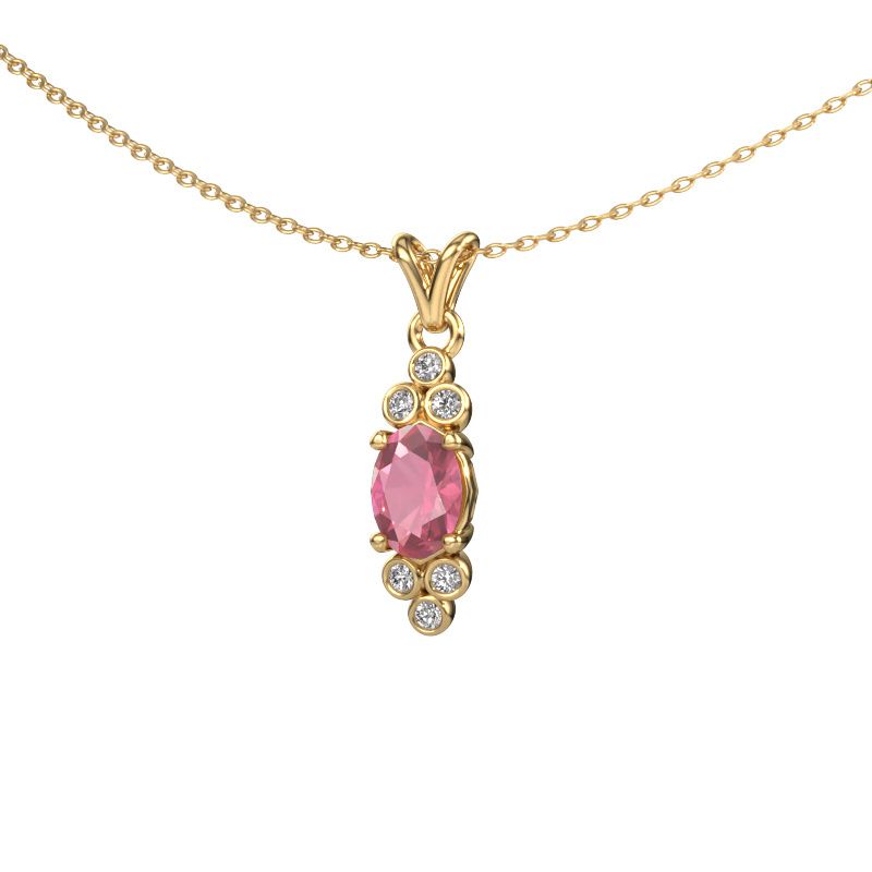 Ciondolo Lucy 2 585 oro tormalina rosa 7x5 mm