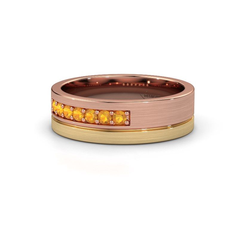 Afbeelding van Trouwring WH0312L16AM 585 rosé goud citrien ±6x1.7 mm