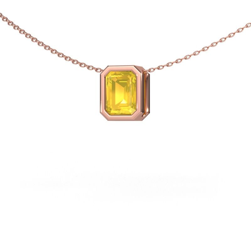 Anhänger Lavon EME 585 Roségold Gelb Saphir 8x6 mm