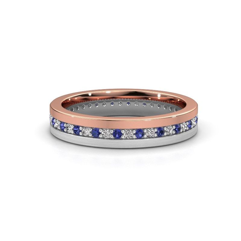 Afbeelding van Trouwring WH0203L14BPM 585 rosé goud saffier 1.3 mm ±4x2 mm