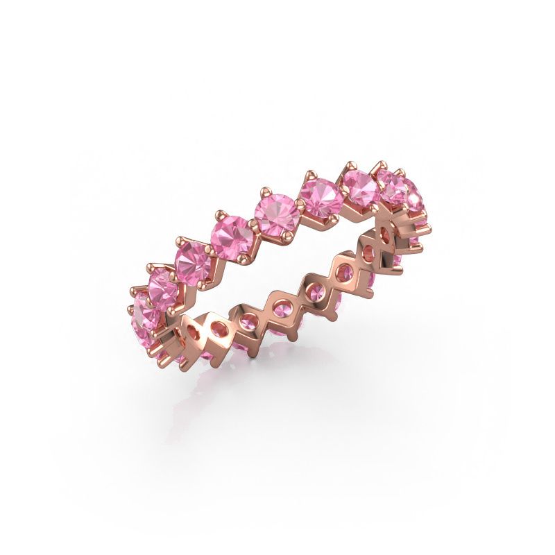 Aanschuifring Janie 3.0mm 585 rosé goud roze saffier 3 mm
