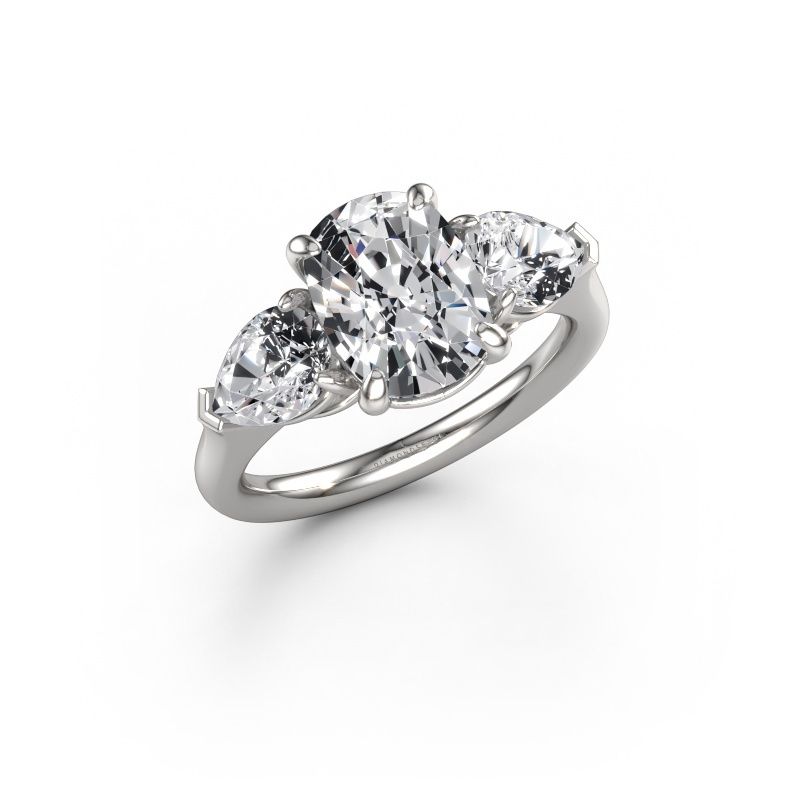 Engagement ring Carma CSH 585 white gold lab-grown diamond 3.80 crt