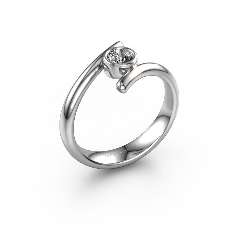 Ring Mary 585 witgoud diamant 0.25 crt