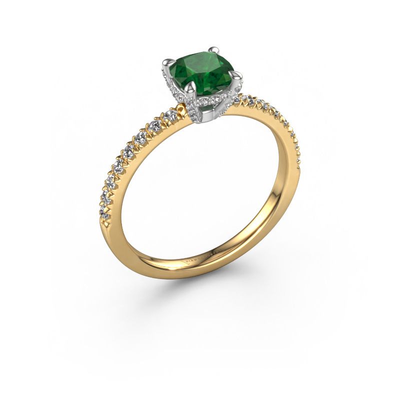 Verlobungsring Saskia 1 CUS 585 Gold Smaragd 5.5 mm