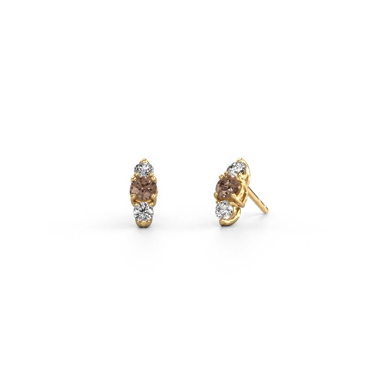 Ohrringe Amie 585 Gold Braun Diamant 0.90 crt