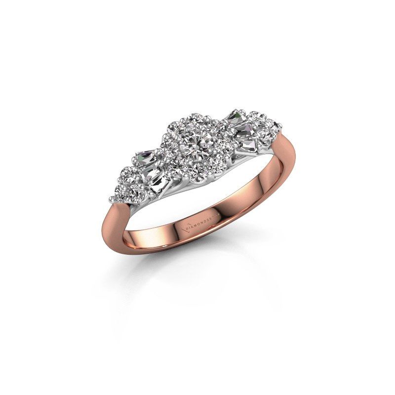 Image of Engagement ring Carisha 585 rose gold zirconia 3 mm