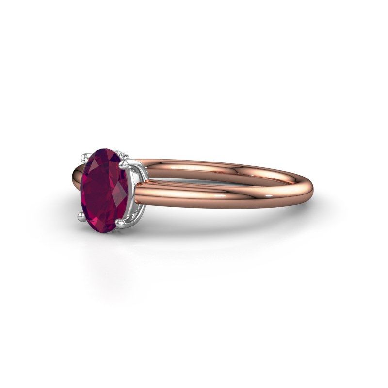 Bild von Verlobungsring haley ovl 1<br/>585 Roségold<br/>Rhodolit 7x5 mm