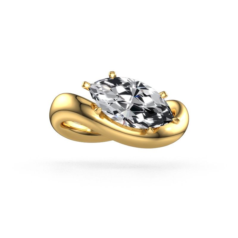 Engagement ring Chloe MRQ 585 gold diamond 2.00 crt