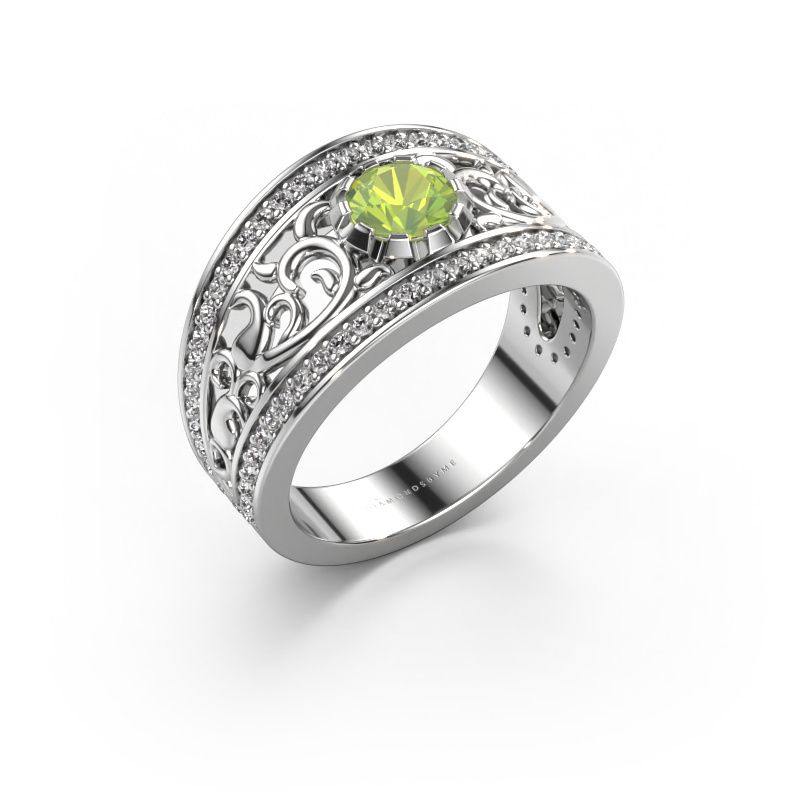 Ring Marilee 585 white gold peridot 5 mm