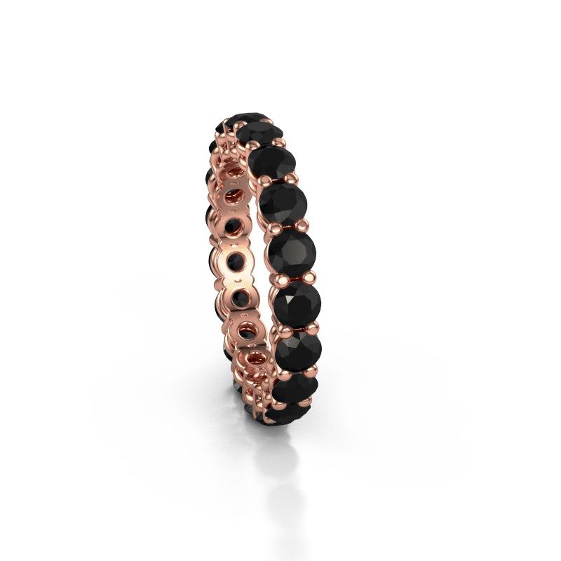 Image of Stackable ring Michelle full 3.4 585 rose gold black diamond 3.42 crt