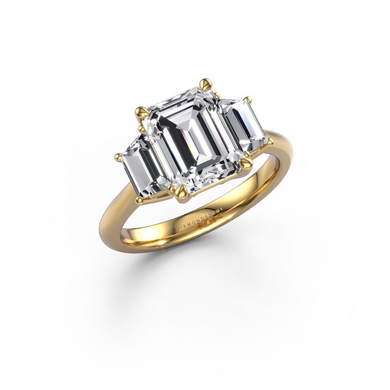 Engagement ring Maggie EME 585 gold zirconia 9x7 mm