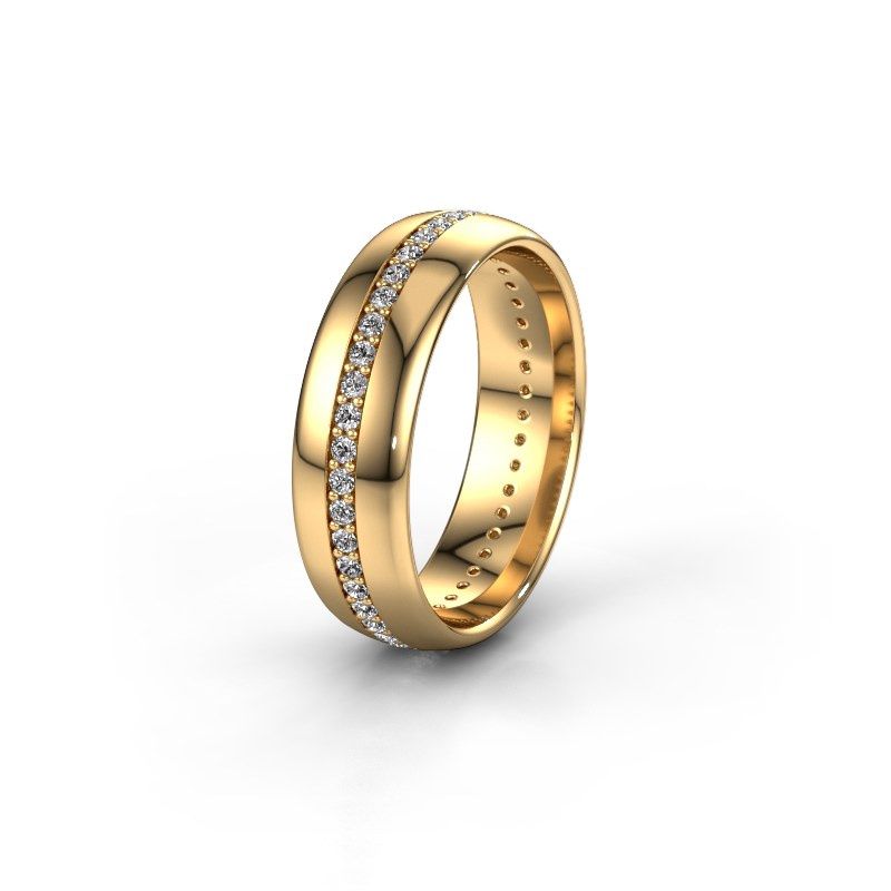 Image of Wedding ring WH0203L36AP<br/>585 gold ±6x1.7 mm<br/>Diamond