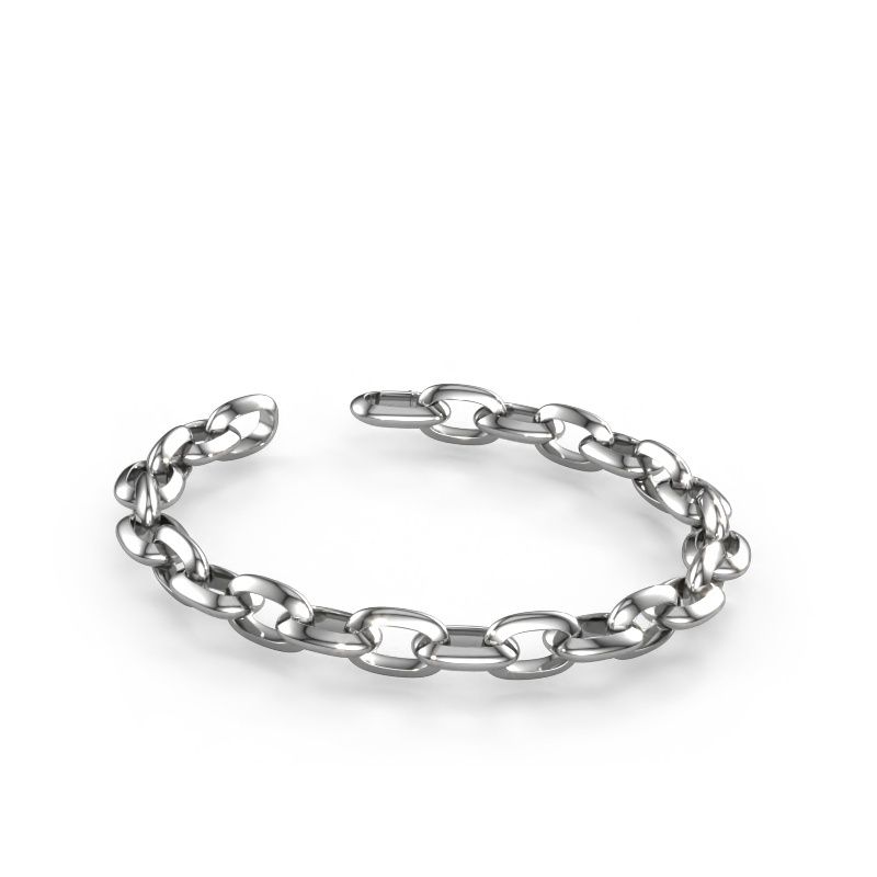Candy armband Oval link 1 10.0 585 witgoud