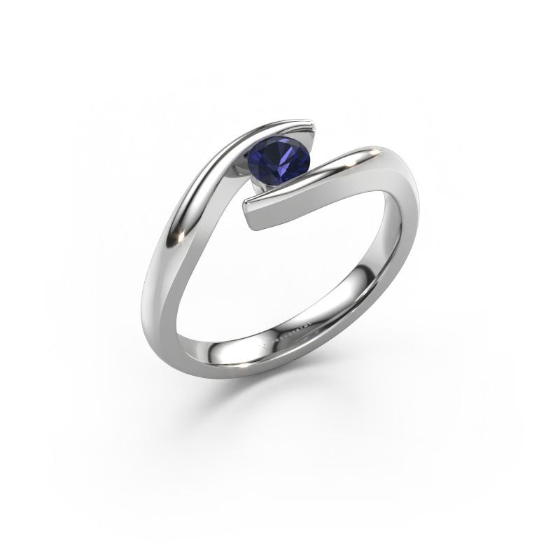 Engagement ring Alaina 585 white gold sapphire 4 mm