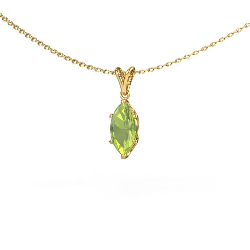 Pendant Sam MRQ 585 gold peridot 10x5 mm