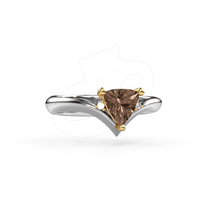 Ring Arlette 585 white gold brown diamond 0.915 crt