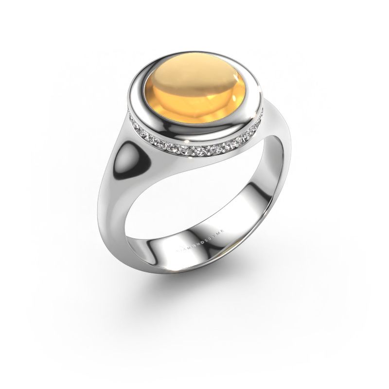 Ring Lesli RND 950 platina citrien 10 mm