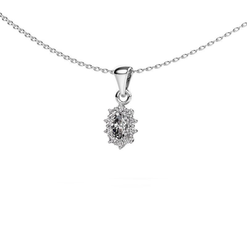 Hanger Leesa 585 witgoud diamant 0.38 crt