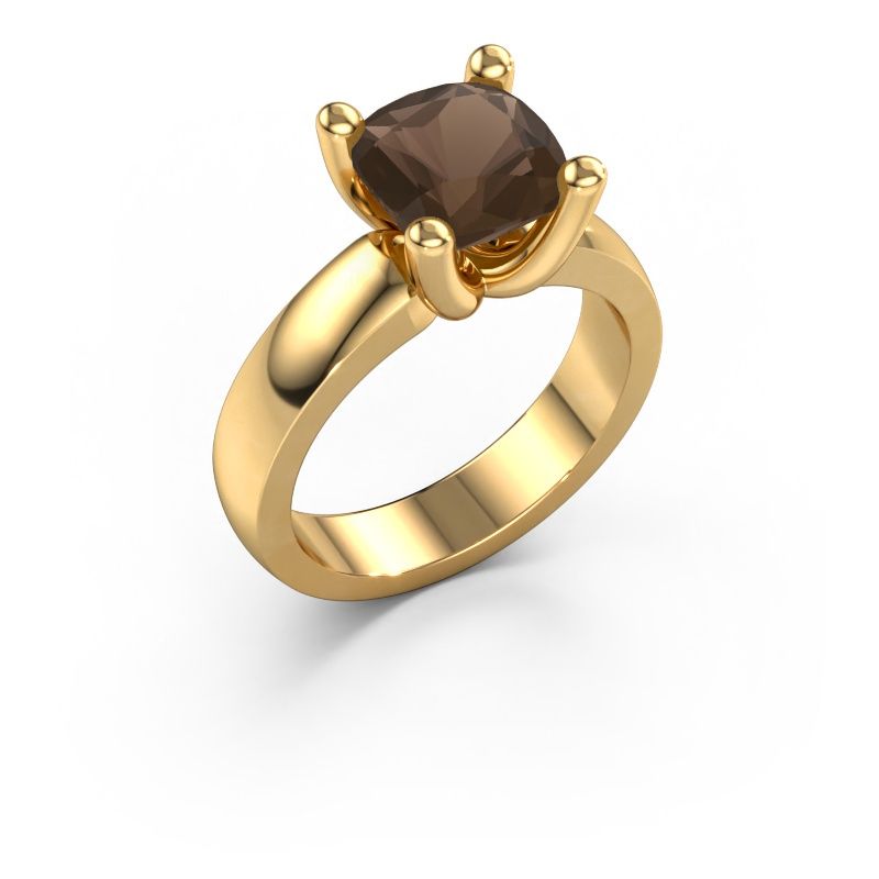 Bague Clelia CUS 585 or jaune quartz fumé 8 mm