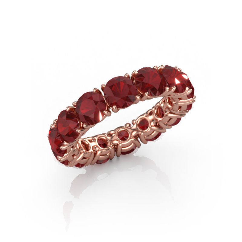Bague Vivienne 5.0 585 or rose rubis 5 mm
