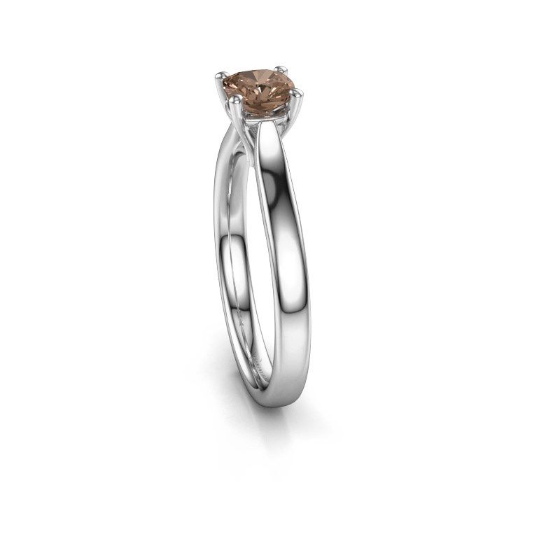 Afbeelding van Verlovingsring Mignon cus 1 585 witgoud bruine diamant 0.50 crt