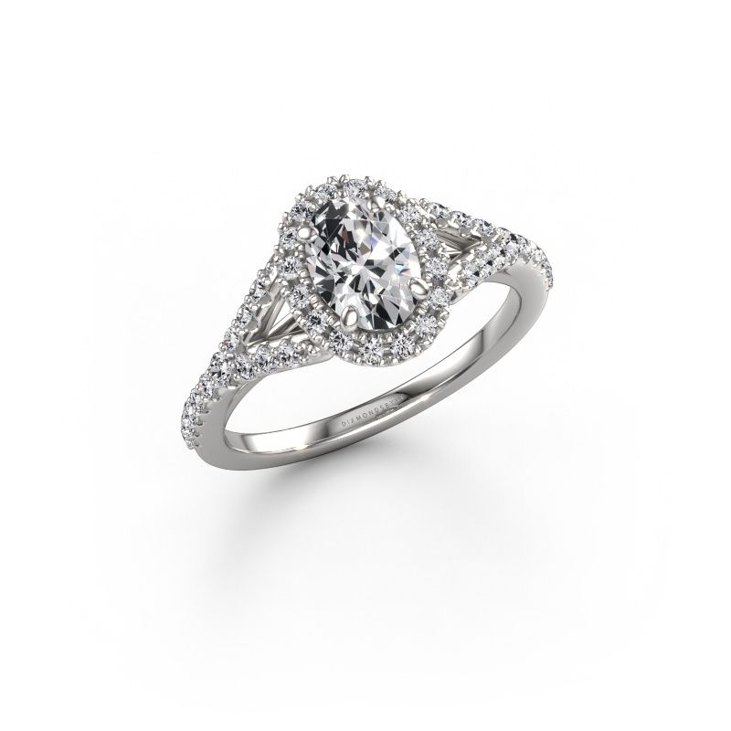 Engagement ring Kimber OVL 585 white gold diamond 1.09 crt
