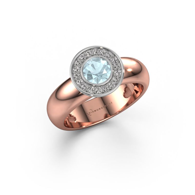 Ring Anna 585 rose gold aquamarine 5 mm
