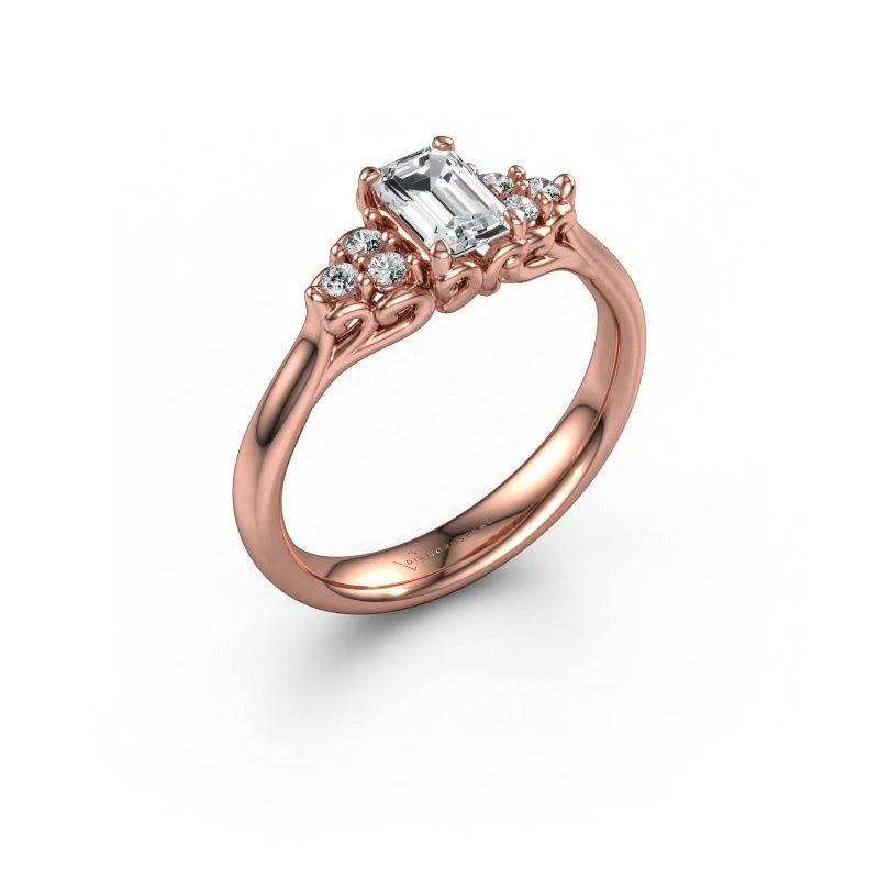 Engagement ring Myrna EME 585 rose gold lab-grown diamond 0.808 crt