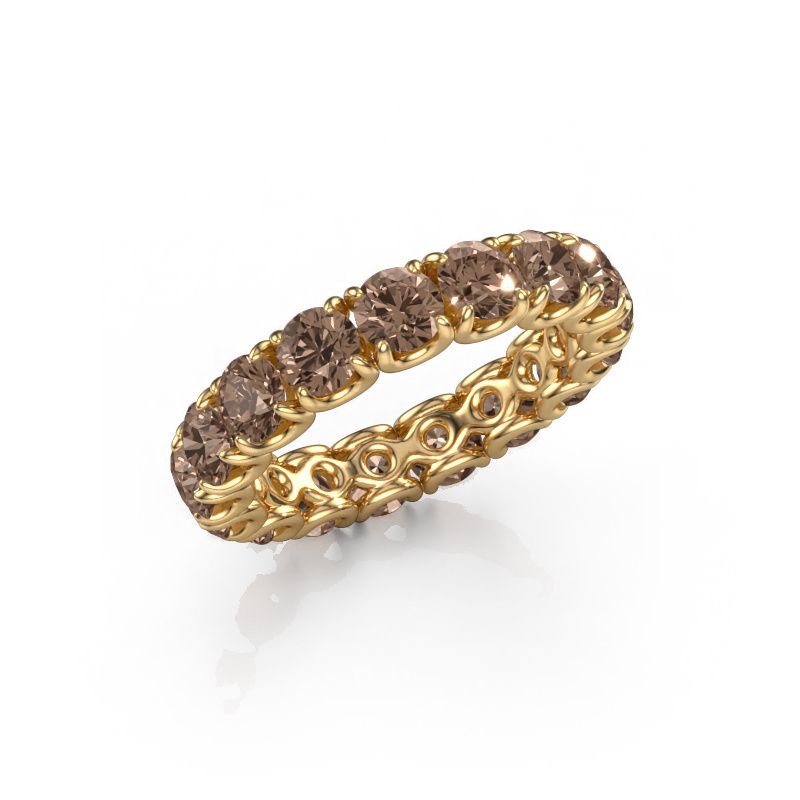Ring Estee 4.0 585 goud bruine diamant 4.00 crt