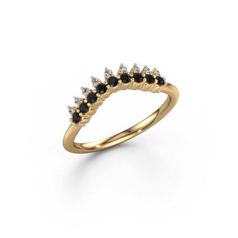 Aanschuifring Vivian A 585 goud zwarte diamant 0.284 crt